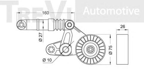 Tensioner Pulley, v-ribbed belt