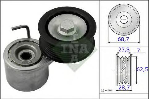 Tensioner Lever, v-ribbed belt