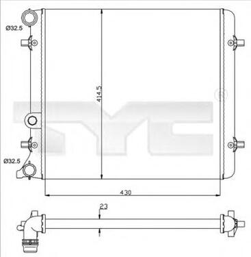 Radiator, engine cooling
