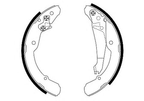 1 SET: BRAKE SHOES WITH LININGS