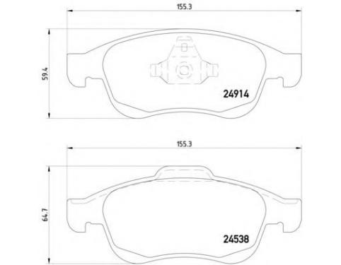 PAD-LINED FR BRAKE