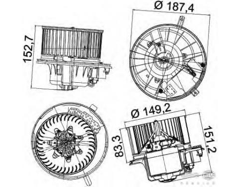 Interior Blower; Suction Fan, cabin air