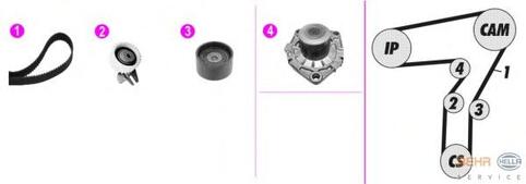 KIT [WATER PUMP + DISTRIBUTION CONTROL ASSEMBLY]