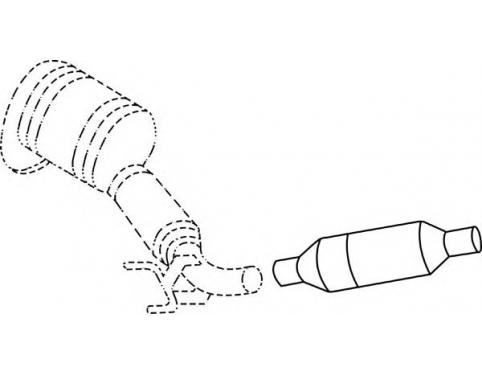 exhaust pipe with catalyst