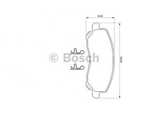 Disc brake pad set; front