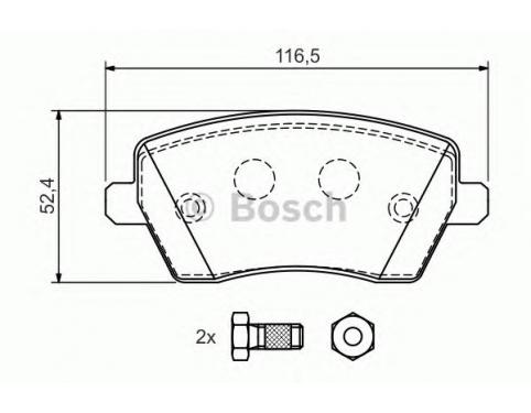Disc brake pad set; front
