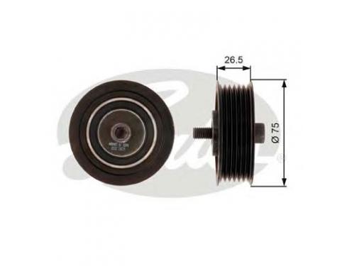 Deflection/Guide Pulley, v-ribbed belt