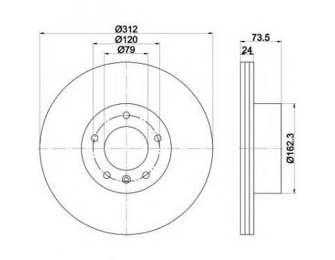BRAKE DISC, VENTILATED