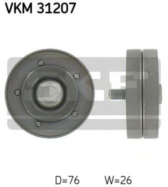 Deflection/Guide Pulley, v-ribbed belt
