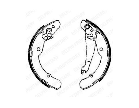 1 SET: BRAKE SHOES WITH LININGS