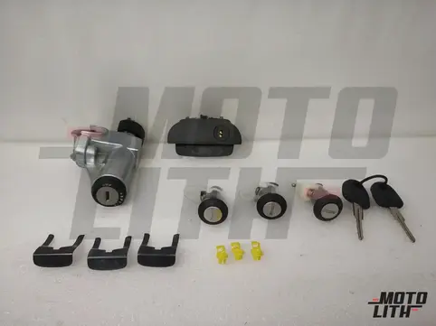 Lock Kit (Ignition Switch cum Steering lock 1pc, Door Locks 2pcs, Glove Box Lock 1pc, Tailgate Lock 1pc) with 2 Keys
