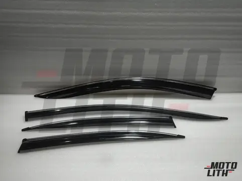 Door Visor with Chrome Strip (Premium) (Set of 4)
