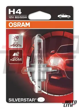 H4 Silver Star 12V 60/55W (Single Bulb)