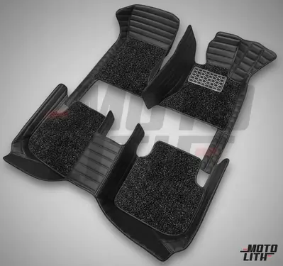 9D Car Floor Mats - Black