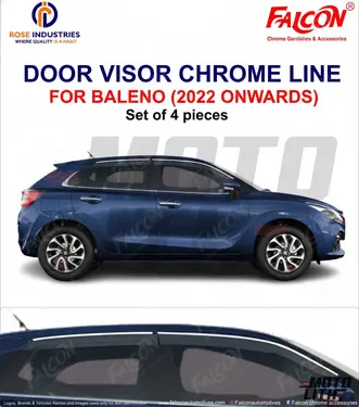 Door Visor with Chrome Line (Set of 4)