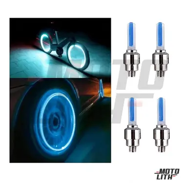 Tyre LED Light with Motion Sensor Blue (Set of 4)