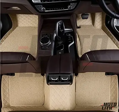 7D Car Floor Mats - Beige