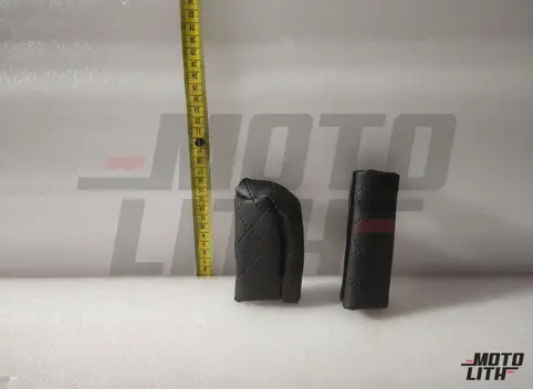 PU Leather Gear Shift Knob and Handbrake Cover Set - Black Finish