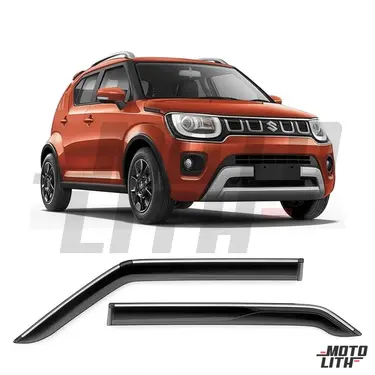 Door Visor with Chrome Strip (Premium) (Set of 4)