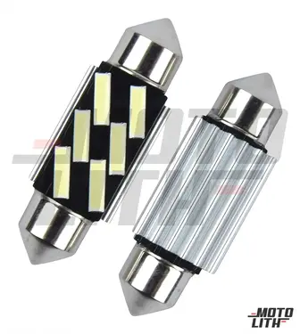 Universal 39mm Roof Lamp LED Bulb - White (Set of 2)