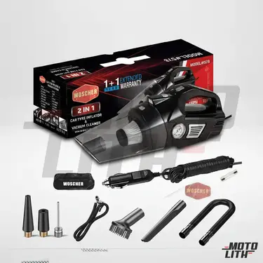 2in1 Car Tyre Inflator with Car Vacuum Cleaner (Analog)