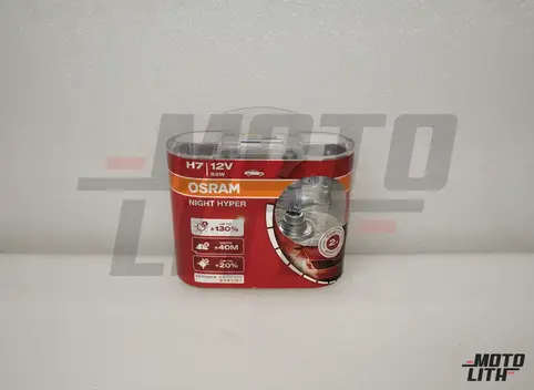 H7 Night Hyper Halogen Bulb 12V 55W (Set of 2)