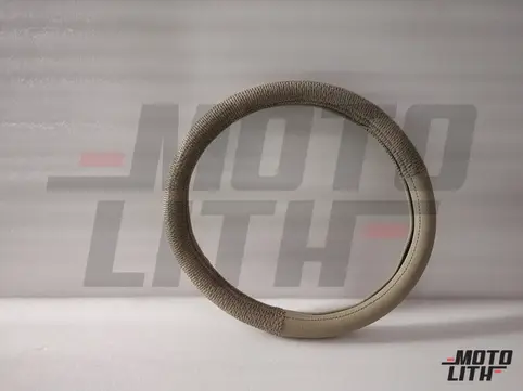 15 Inch - Universal Steering Wheel Cover (Black-Brown)