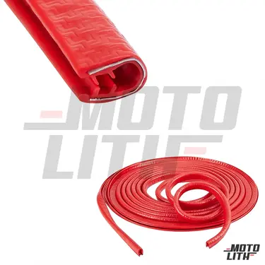 Universal Rubber Door Edge Strip Seal (5 Meter) - Red