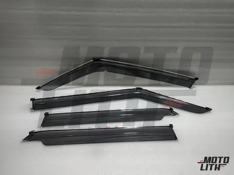 Door Visor with Chrome Strip (Premium) (Set of 4)