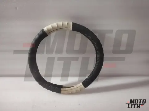 15 Inch - Universal Steering Wheel Cover (Black-Grey)