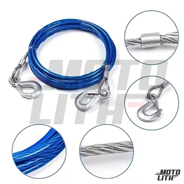 Tow Strap (3 Mtr) With J-Hook & Ratchet - 3 Ton Pull Capacity