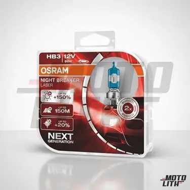 HB3 Night Breaker Laser Halogen Bulb 12V 60W (Set of 2)