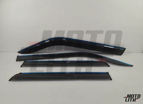 Door Visor with Chrome Line (Set of 4)