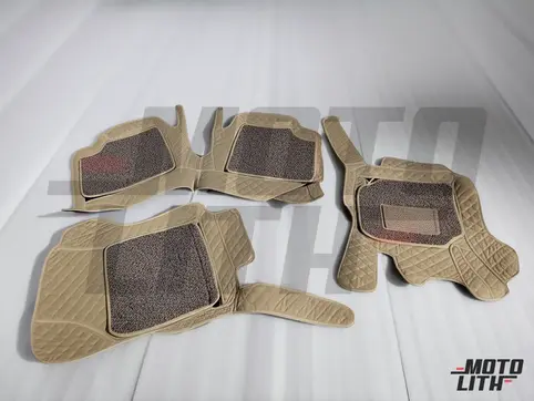 7D Car Floor Mats - Beige
