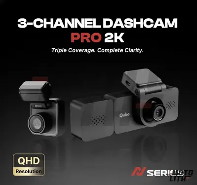 3 Channel Dashcam Pro 2K N series with Hard Wiring Kit