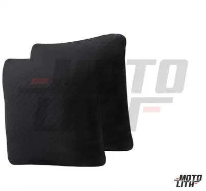 Car Pillow Back Rest Premium Cushion Memory Foam - Black (Set of 2)