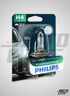 H4 X-tremeVision Pro150 12V 60/55W (Single Bulb)