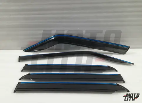 Door Visor with Chrome Line (Set of 4)