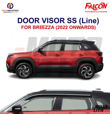 Door Visor with Chrome Line (Set of 4)