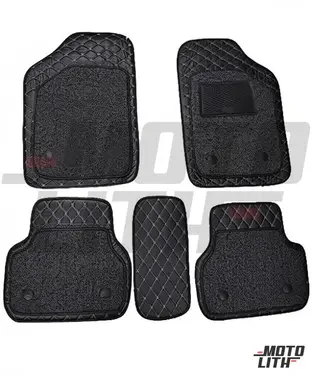 7D Car Floor Mats - Black