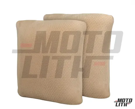 Car Pillow Back Rest Premium Cushion Memory Foam - Beige (Set of 2)