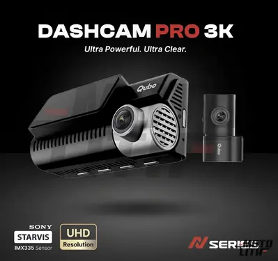 Smart Dashcam 3K N with Hard Wiring Kit - Black