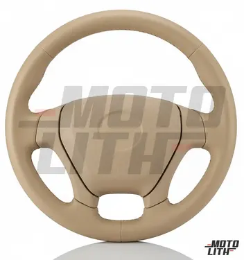 15 Inch - Universal Steering Wheel Cover (Black-Beige)