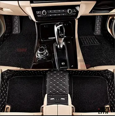 7D Car Floor Mats - Black