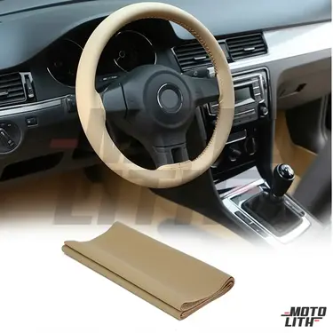 Universal Steering Cover Stitchable (Beige)