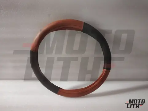 15 Inch - Universal Steering Wheel Cover (Black-Tan)
