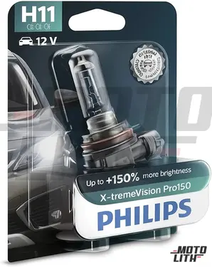 H11 X-tremeVision Pro150 12V 55W (Single Bulb)
