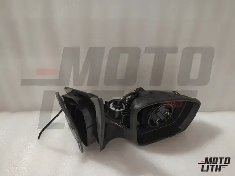 Exterior mirror housing for vehicles with electrically adjustable side mirror, Satin black