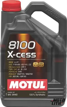 Engine Oil 5W-40 (4L) (Motul 8100 X-cess Fully Synthetic)