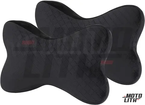 Premium Neck Rest Memory Foam (Set of 2) - Black
